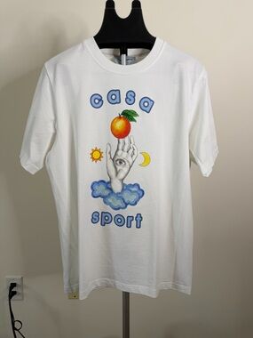 Casa Blanca White Graphic Short Sleeve Tee